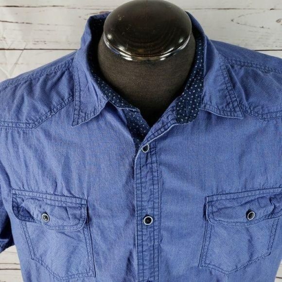 Lee button down casual XL mens‎ blue shirt - Picture 4 of 8